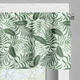 thumbnail image 3 of Ambesonne Tropical Valance Pack of 2, Jungle Leaves Rainforest, 54"X18", Hunter Green and White, 3 of 5