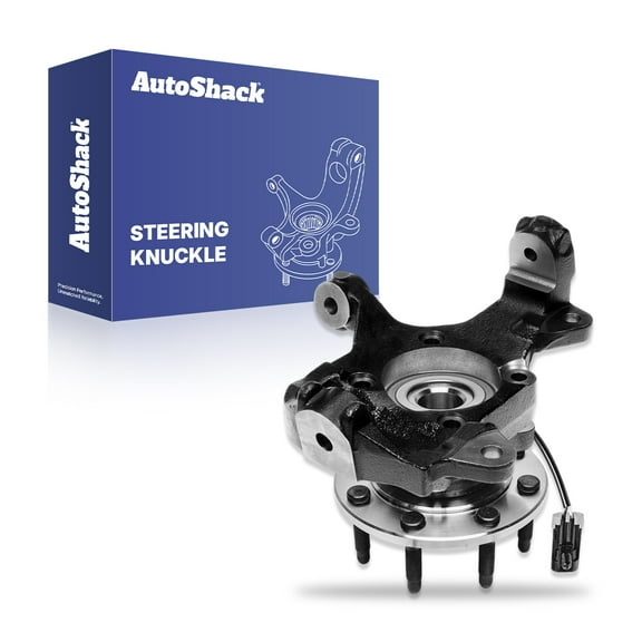 AutoShack Front Loaded Steering Knuckle and Wheel Hub Bearing Assembly - Passenger Side for Chevrolet & GMC, Silverado 2500 HD 2001-2006 Sierra 2500 HD 2001-2006, 4WD RWD V8 6.0L 6.6L 8.1L - with ABS