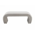 thumbnail image 3 of TOV Furniture Kenya 18.8"H Modern Waterfall Velvet Bench in Light Gray, 3 of 7