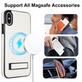 thumbnail image 2 of ELEHOLD Case for iPhone X/XS, Luxury PU Leather Anti-Scratch Magnetic Case with Invisible Kickstand for MagSafe Accessory,White, 2 of 8