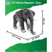 Real Planet 17.5 Gray African Elephant Realistic Stuffed Animal, Cute Zoo Elephants Plush Toy & STEM Learning Gift for Birthday Boys & Girls