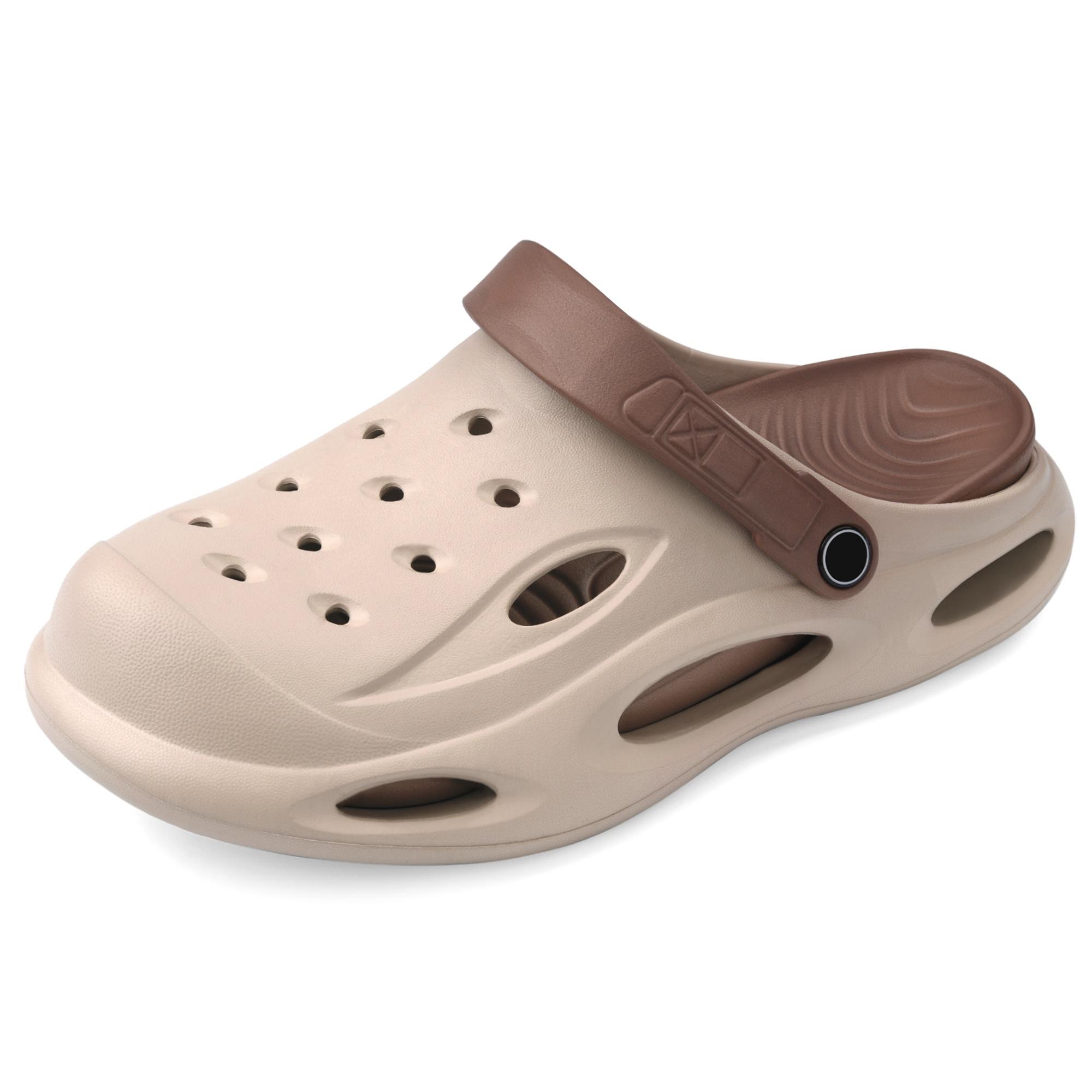 Vonmay Men's EVA Clog Sandals Removable Insole Beige photo 1