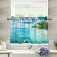 thumbnail image 6 of Ryvnso Summer Beach Half Curtains Sets Tier 2 Panels Short Curtain Rod Pocket 27"W x 24"L, 6 of 7