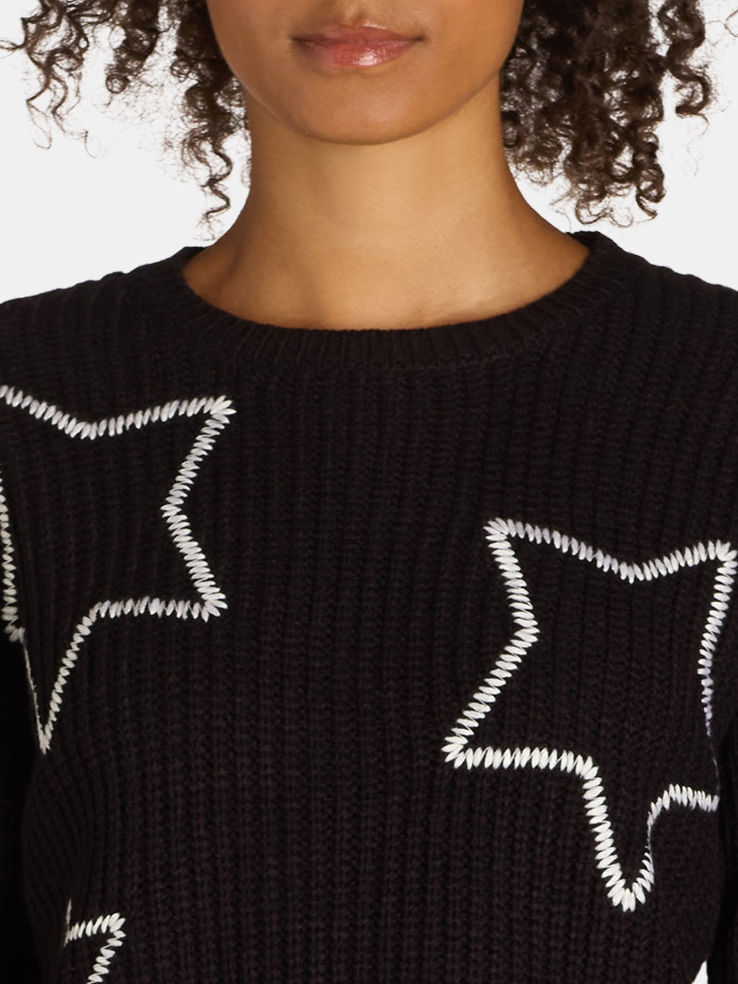 No Boundaries Women's Whipstitch Sweater