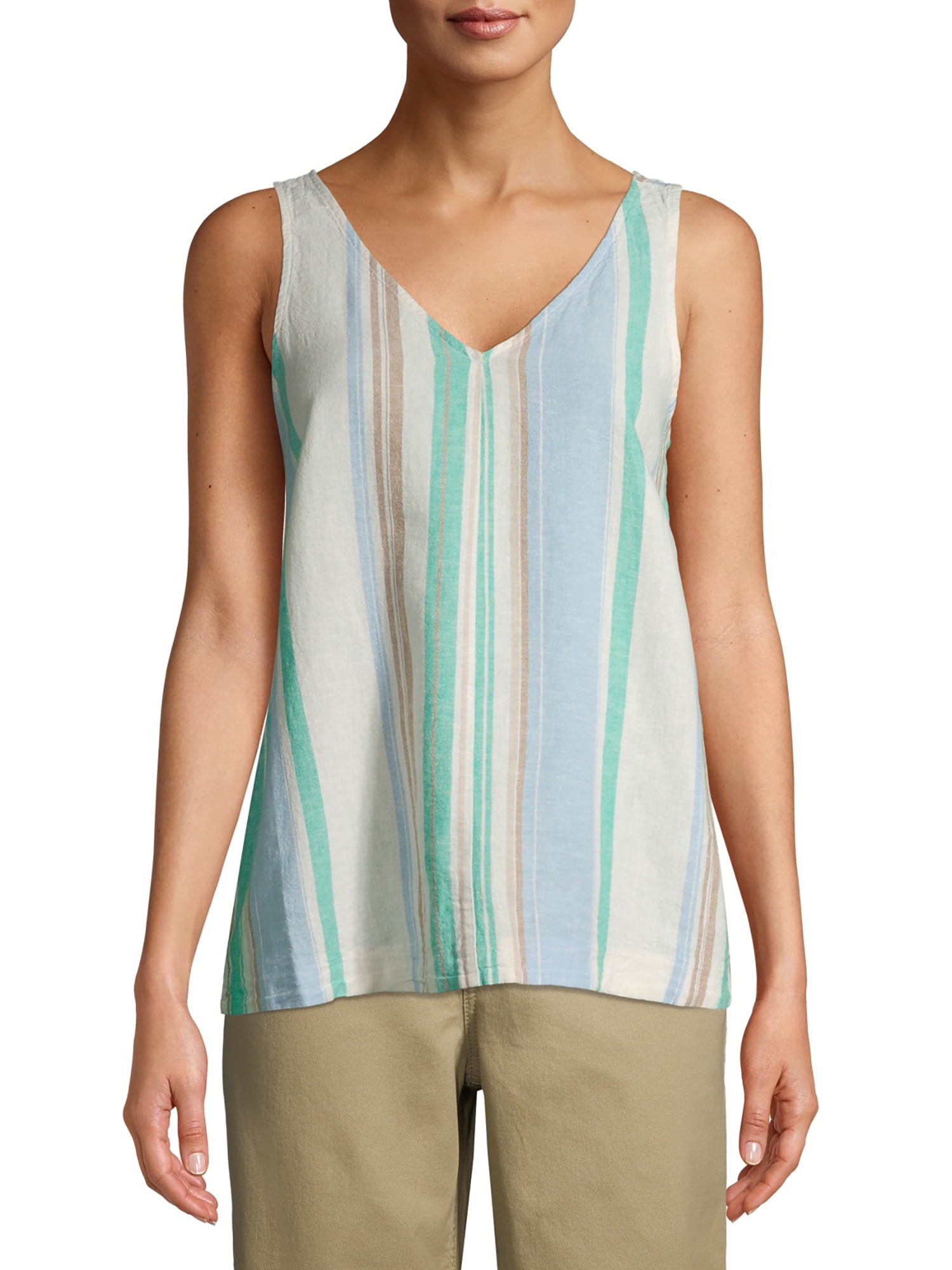 Time and True Women's Everyday Woven Tank Top