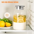 thumbnail image 6 of SUMMIT Water Pitcher with Silicone Base 61oz/ 1.8L, Hot& Cold Glass Pitcher with Lid and Handle, Glass Carafe with Lid for Coffee, Juice, Lemonade and Milk (White), 6 of 6