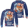 thumbnail image 3 of Patriotic Pomeranian Celebrates 4th of July All Over Print 3D Sweatshirt Unisex Merch Pom Dog Lover Gifts - 02009, 3 of 6