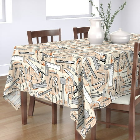 

Cotton Sateen Tablecloth 70 Square - Watermelon Vintage Red Truck Summer Food Green White Watercolor Fruit Farm Car Modern Farmhouse Pink Print Custom Table Linens by Spoonflower