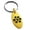 Gold, variant on Stainless Steel Letter A Initial Cat Dog Paws Monogram Engraved Small Oval Charm Keychain Keyring