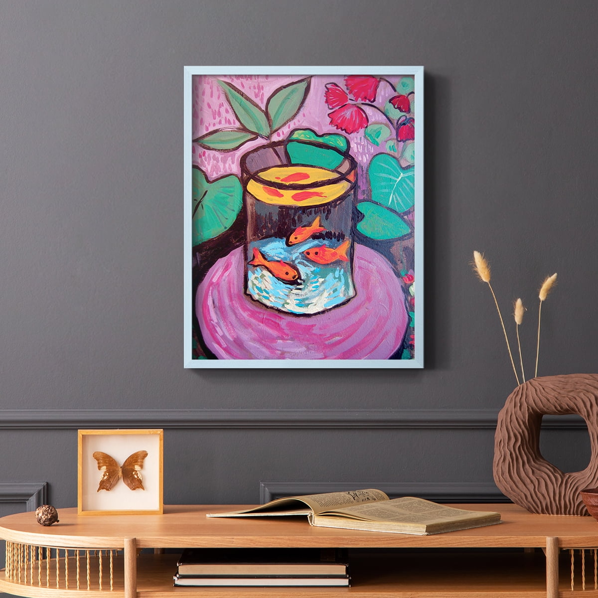 Matisse CXCVIII Framed Print in Blue Solid Wood 11 x 14 Framed Print