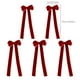 thumbnail image 3 of Lazos navideños de franela burdeos de doble capa | Paquete de 5 colgantes de lazo rojo vino para decorar el árbol | Decoración festiva para el hogar, 3 of 5