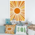 thumbnail image 3 of Designart 'Minimal Bright Shining Orange Sun Rays I' Modern Framed Art Print, 3 of 4
