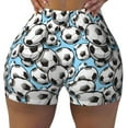 thumbnail image 2 of Balery Football Soccer Ball Printed Workout Shorts for Women Seamless Scrunch Short Gym Yoga Running Sport Active Exercise Fitness Shorts-X-Large, 2 of 8