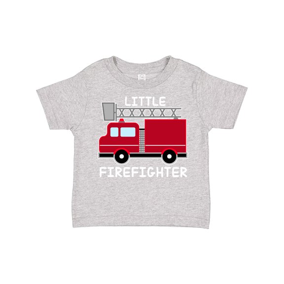 Inktastic Red Fire Little Firefighter White Text Boys or Girls Toddler T-Shirt