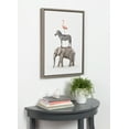 thumbnail image 5 of Kate and Laurel Sylvie Stacked Safari Animals Framed Canvas Wall Art By Amy Peterson, 18x24 Gray, Charming Quirky Wall Decor For Living Room, Bedroom, Or Nursery, 5 of 5