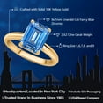 thumbnail image 2 of Gem Stone King 10K Yellow Gold Fancy Blue Zirconia Solitaire Engagement Ring for Women (2.62 Cttw, Octagon 9X7MM, Gemstone, Available in Size 5, 6, 7, 8, 9), 2 of 7