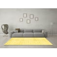 thumbnail image 3 of Ahgly Company Machine Washable Indoor Rectangle Solid Yellow Modern Area Rugs, 4' x 6', 3 of 4