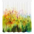 thumbnail image 3 of Ambesonne Floral Shower Curtain, Violet Garden Flower, 69"Wx70"L, Green, 3 of 5