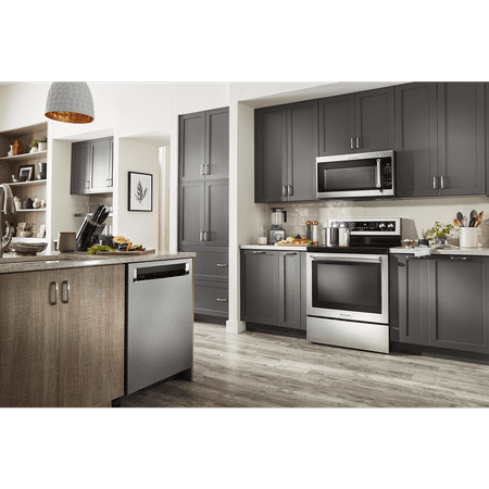 KitchenAid - Top Control Built-In Dishwasher with Stainless Steel Tub, FreeFlex Third Rack, 44dBA - Stainless Steel