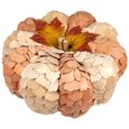 thumbnail image 5 of Fall Harvest Layered Wooden Leaves Pumpkin - 10" - Beige and Orange, 5 of 8