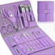 thumbnail image 1 of Professional 16-Piece Stainless Steel Manicure & Pedicure Set - Violet Nail Care Kit, 1 of 5