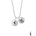 thumbnail image 2 of Delight Jewelry Silvertone Domed Hip Hop Handstand Dance Silvertone Script Initial Disc - N - Charm Necklace, 20"+3", 2 of 4