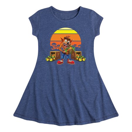 

Crash Bandicoot - Crash With Whumpa - Toddler And Youth Girls Fit And Flare Dress
