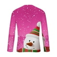 thumbnail image 5 of Stamzod Men's T-Shirts Xmas Long Sleeve Casual Pullover Tops Holiday Plus Size Fashion Christmas Shirts for Men Pink E XXXL, 5 of 5
