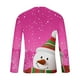 thumbnail image 5 of Blusas y camisas de manga larga y cuello redondo para hombre, informales, a la moda, con estampado navideño, cuello redondo, blusas de licra de manga larga para hombre., 5 of 5