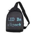 thumbnail image 2 of Programmable Screen LED Sling Backpack, Breathable 72 Resolution ED Sling Backpack with Multiple Independent Small Compartments for Men Women for Travel, 2 of 7