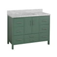 thumbnail image 6 of California 48" Bathroom Vanity with Sage Green Cabinet and Carrara Marble Top, 6 of 6