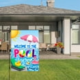 thumbnail image 3 of Amhnf Welcome To The Pool Summer Beach Scene Garden Flag For Home Outdoor Garden Yard Decor 12x18 inch, 3 of 5