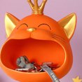 thumbnail image 2 of Figuras de arte de gato de la fortuna, caja de almacenamiento de artículos diversos para decoración de tienda (naranja), 2 of 5