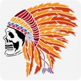 thumbnail image 2 of 1Pc Indian Chief Skull Painting Reusable Stencil Template 11.8x11.8inch for Painting on Wall Wood Furniture, 2 of 9