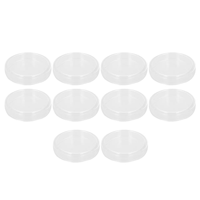 Juego de 10 placas de Petri de vidrio estéril, placa de Petri de vidrio de laboratorio de alto borosilicato con cubierta para proyectos de ciencia en el aula
