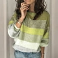 thumbnail image 2 of KaLI_store Sweaters for Women Trendy Women Pullover Sweater Cable-Knit Long Sleeve Round Neck Sweaters Green,S, 2 of 5