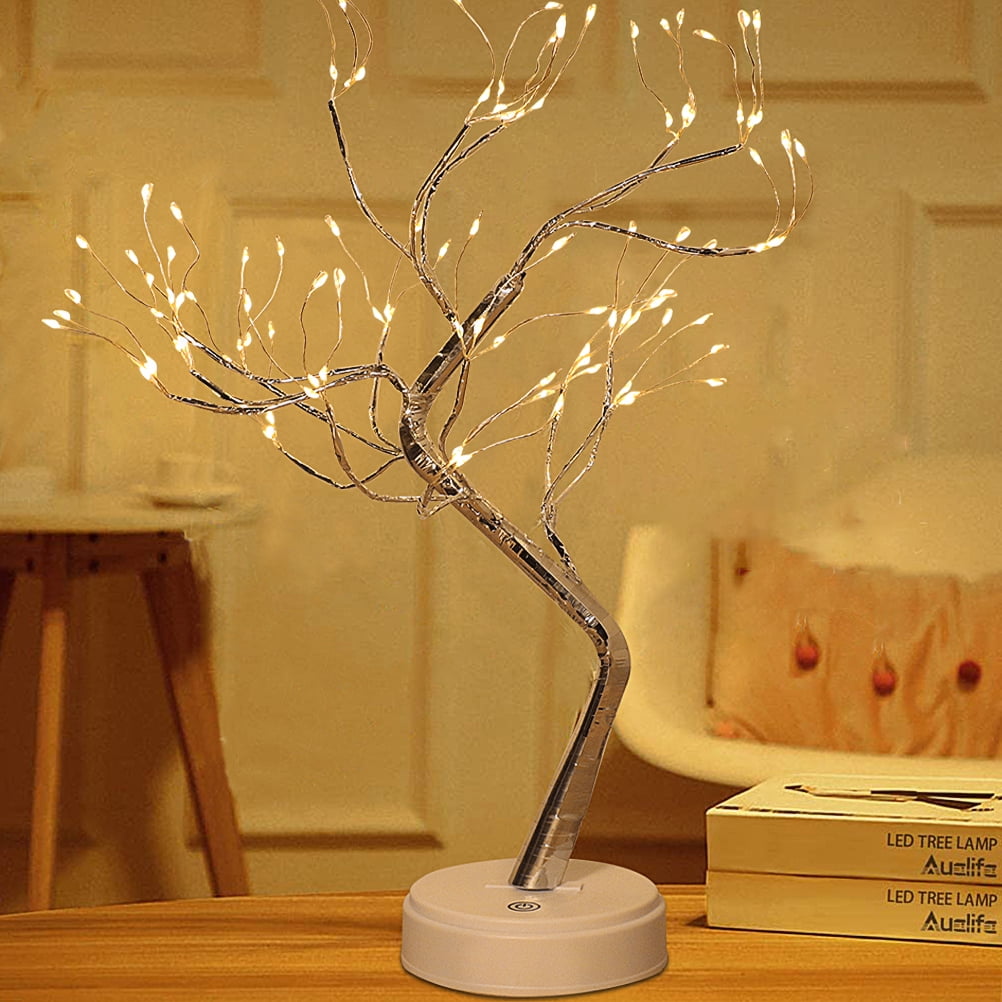 DTOWER Warm White 108 LED Flower Tree Light Desktop DIY Bonsai Tree Lamp for Wedding Bedroom