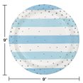 thumbnail image 2 of 96/Case Bulk Blue and Silver Celebration Dinner Plates, 2 of 6