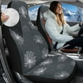 thumbnail image 3 of Uorisanigo Car Seat Covers Premium 2-Pack Front Set, Blanket Cloth Line Daisy Print Seat Covers, All Weather Car Seats Cover Comfort & Protection for Truck,SUV,Sedan,Van, 3 of 7