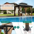 thumbnail image 5 of Soonbuy 10*12 FT Heavy Duty Double Roof Outdoor Gazebo, with Netting and Sunshade Curtains, 5 of 8