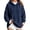 A05-Navy, variant on Zysthvn Fleece Womens Pullover Hoodie Drawstring Casual Fall Women's Sweatshirt Solid with Pockets Lightweight Loose Fit Long Sleeve Tops