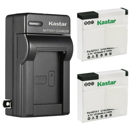 Kastar 2-Pack Battery and AC Wall Charger Replacement for Xiaomi YI AZ13-1 Xiaomi YI AZ13-2 Battery Xiaomi Yi 1 Action Camera Xiaomi Xiaoyi 1080P 16.0MP CMOS Sports Action Camera Camcorder