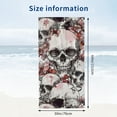 thumbnail image 3 of PHYHOO Floral Microfiber Beach Towel, Skull Flower Large Oversized Beach Towel Lightweight Quick Dry Soft Absorbent Bath Towel, Sand Free Towel for Swimming Travel Sports 30x60in, 3 of 8