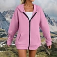 thumbnail image 2 of Godom Women Oversized Zip Up Hoodies Long Sleeve Tunic Sweatshirt Long Fleece Hoodie Jacket with Pockets, 2 of 7