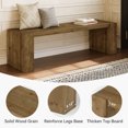 thumbnail image 4 of Solid Wood Entryway Bench, 59'' Farmhouse Indoor Bench Seat with Sturdy Frame for Living Room, Bedroom, Hallway, 4 of 7