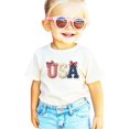 thumbnail image 5 of Ink-Printed USA Coquette Bow Shirt for Women Girls July 4th Family Matching Tee Lace Letters Natural Shirt Youth Small, 5 of 9