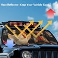 thumbnail image 4 of HUIACONG Cool Chickens Front Sunshade Windshield Fit for Jeep Wrangler JL/JLU 2018-2024 & Jeep Gladiator JT 2020-2024, 240T Foldable Window Shade Sun Visor Protector Blocks UV Rays, 4 of 6