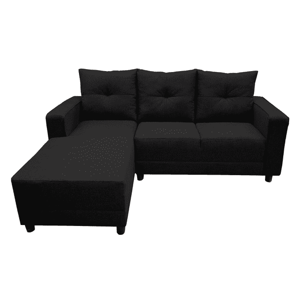 Sala Esquinera El Bazar Store Demeter Negro 210x160 cm Tela Lino nacional Modular