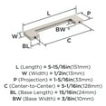 thumbnail image 4 of Amerock Versa 5-1/16 inch (128mm) Center-to-Center Satin Nickel Cabinet Pull - 25 Pack, 4 of 5
