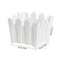 thumbnail image 3 of Modern Plastic Planter Pot with Drainage Hole, 8 Inch Flower Vase for Indoor Plants, Perfect for Bookshelf, Mantel, and Coffee Table Decor ( Plastic / Fence Design ), 3 of 6